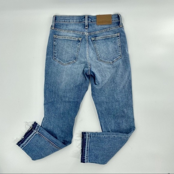 J.Crew Mercantile Slim Boyfriend Relaxed Ankle Raw Hem Cropped Denim Jeans 25 - Picture 9 of 13